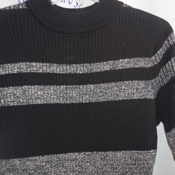 NWT NYC Sweater Dress, Gray/Black Stripes, Size 3X - Picture 4 of 8